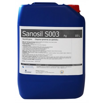 Sanosil S003 sredstvo za dezinfekciju površina i ruku | pakiranje 10 litara